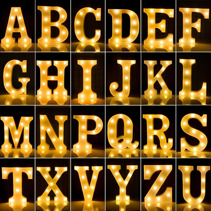 Illuminated Initial Letters - Custom LED Typography Lamps