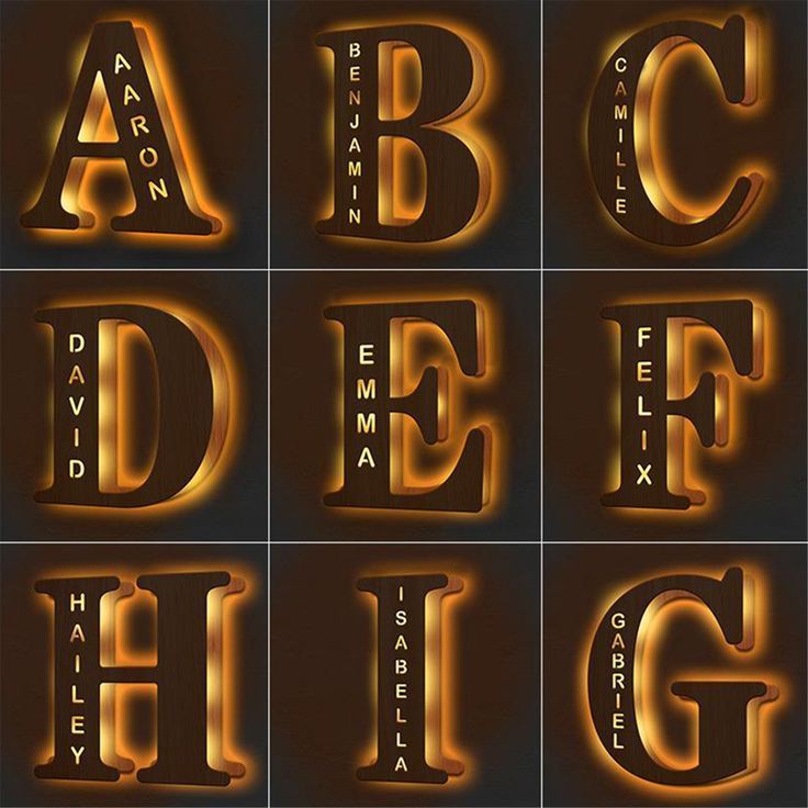 Illuminated Initial Letters - Custom LED Typography Lamps