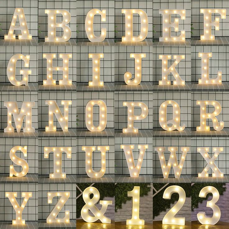 Illuminated Initial Letters - Custom LED Typography Lamps