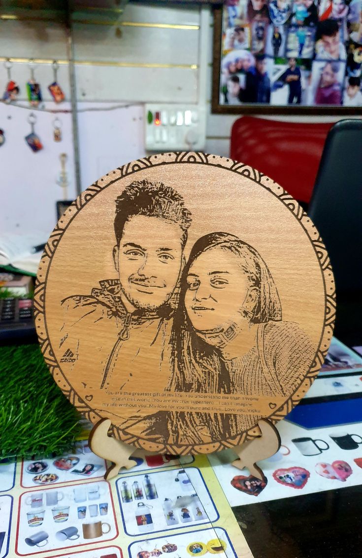 Handcrafted Wood Photo Engravings - Personalized Rustic Art