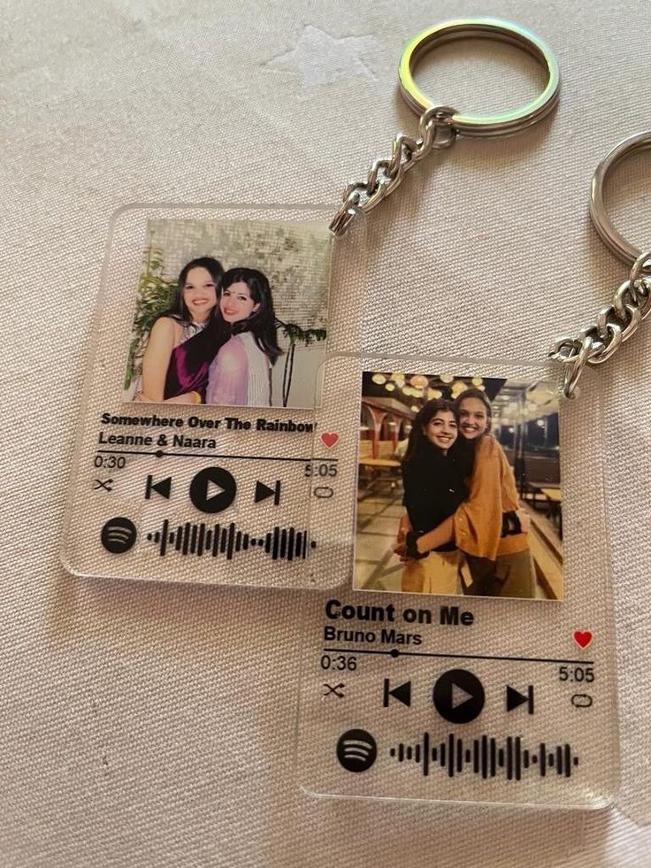 Spotify Style Photo Keychains - Music & Memory Keepsakes