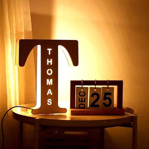 Customized gifts with light Wooden lamp